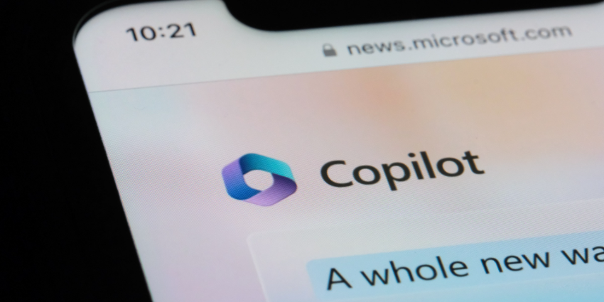 iphone screen with copilot app open