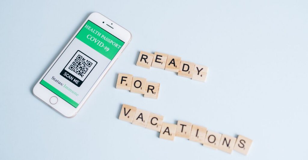 Person scanning a QR code with a smartphone